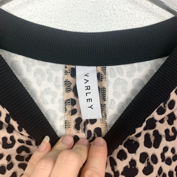 Varley | Milldale Long Sleeve Leopard Print Open Back Pullover - Picture 5 of 7